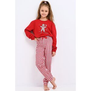Dievčenské pyžamo Sensis Hazel - bavlna Červená 110-116