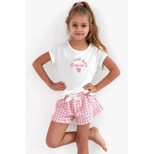 Dívčí pyžamo Sensis Keyla - krátké Krémová 122-128