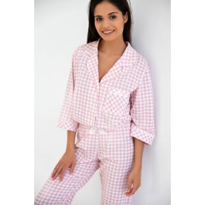 Dámske pyžamo Sensis Mercedes Růžovo-biela M