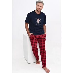 Pánske pyžamo Sensis Matt - bavlna Tmavomodrá M