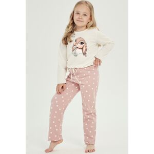 Dievčenské pyžamo Taro Bunny - bavlna Ecru 116