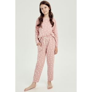 Dievčenské pyžamo Taro Chloe/T - bavlna Staroružová 158